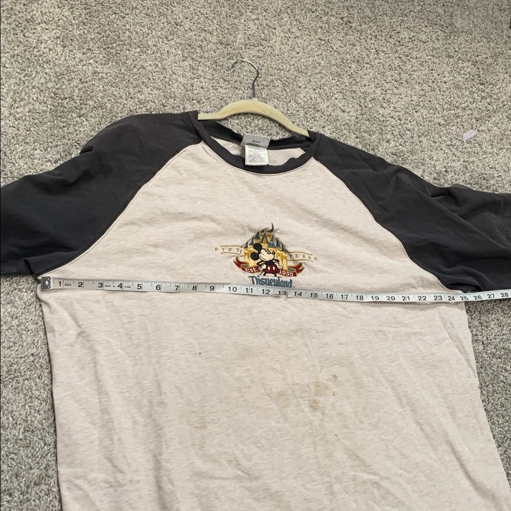 Y2K Vintage Disneyland Fifty Years Embroidered Mickey Raglan Short Sleeve TShirt - Picture 8 of 8